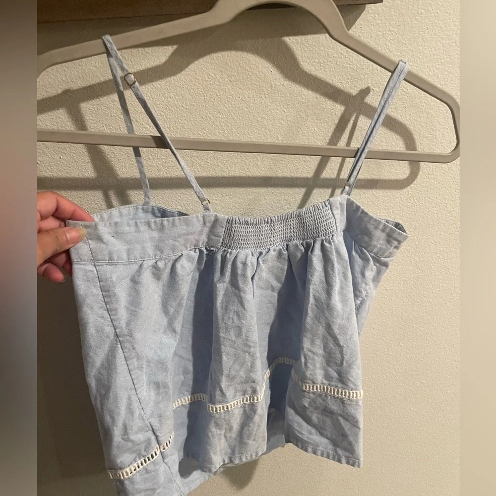 J.Crew Chambray‎ Tank Blue Blouse Size XS